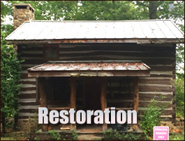 Historic Log Cabin Restoration  Bonlee, North Carolina